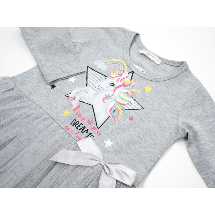 Плаття дитяче POP FASHION з єдинорогом (6738-116G-gray) зображення 3