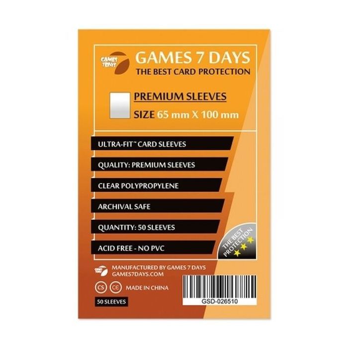 Протектор для карт Games 7 Days 65 х 100 мм, Magnum, 50 шт (PREMIUM) (GSD-026510)