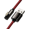 Дата кабель USB 2.0 AM to Lightning 1.0m CACS 2.4A 90 Legend Series Elbow Red Baseus (CACS000009) зображення 2