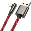 Дата кабель USB 2.0 AM to Lightning 1.0m CACS 2.4A 90 Legend Series Elbow Red Baseus (CACS000009) изображение 3
