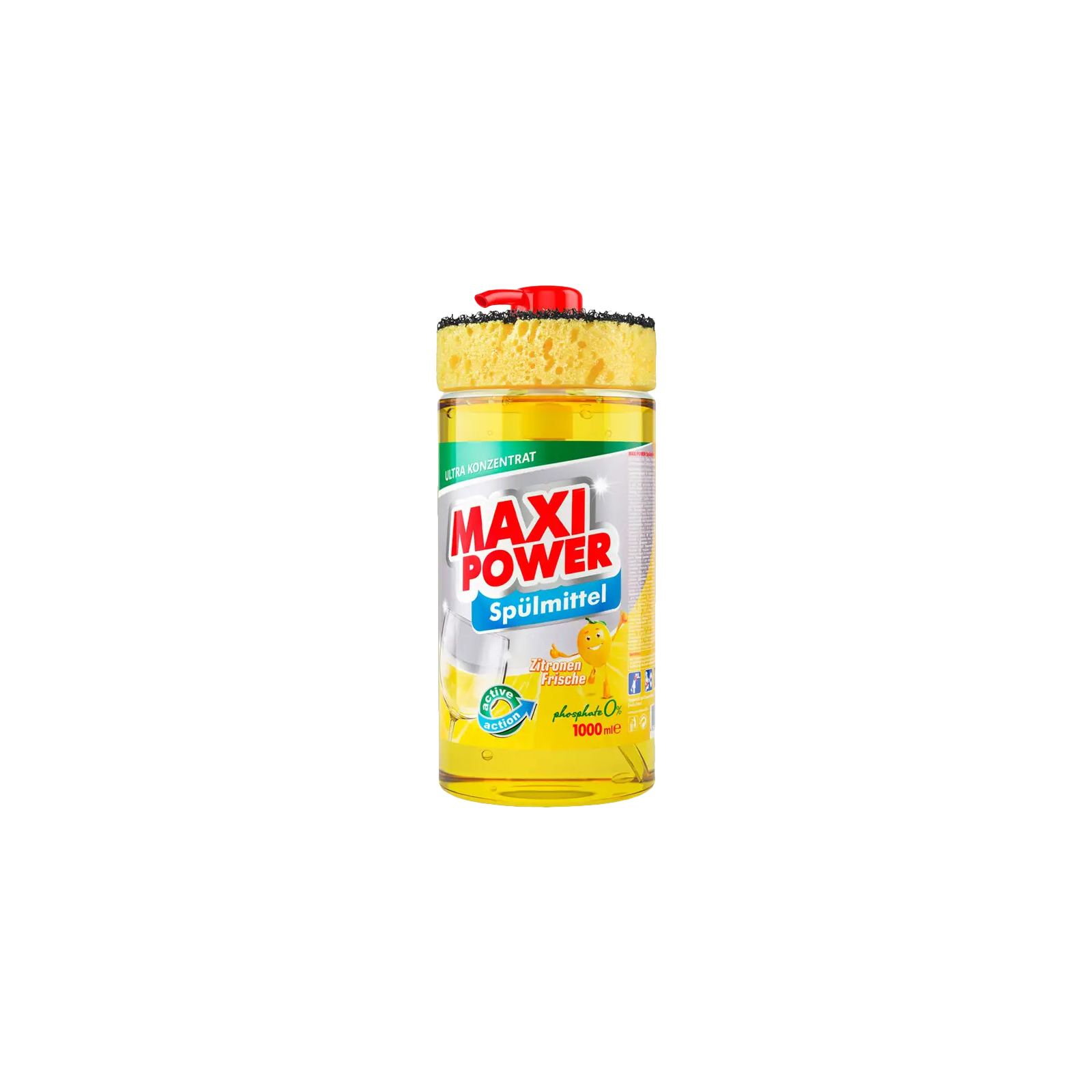 Засіб для ручного миття посуду Maxi Power Лимон 1000 мл (4823098400929)