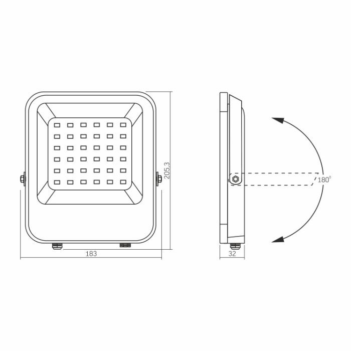 Прожектор Videx LED VIDEX 50W RGB 220V (VL-F3-50-RGB) изображение 3