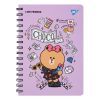 Блокнот Yes Line Friends Choco А5 80 листов двойная спираль с резинкой Линия (151771)