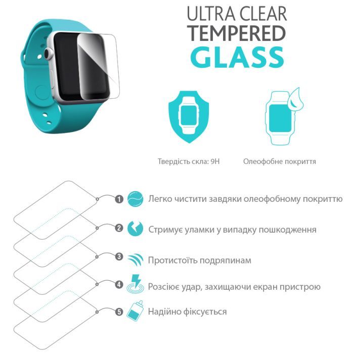 Скло захисне Piko Full Glue Apple Watch Series 4 44 mm (1283126488979) зображення 2