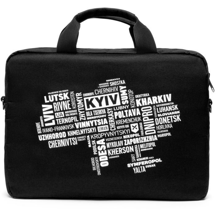 Сумка для ноутбука Vinga 14" NB1402 Burgundy, white print (NB1402UWBY) зображення 2