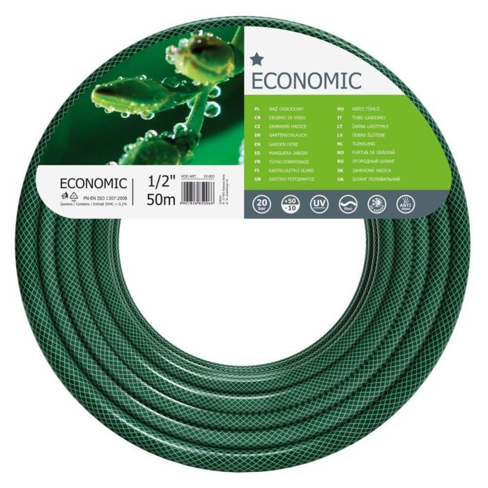 Поливочный шланг Cellfast ECONOMIC, 1/2", 50м, 3 слоя, до 20 Бар, -10…+50°C (10-003)