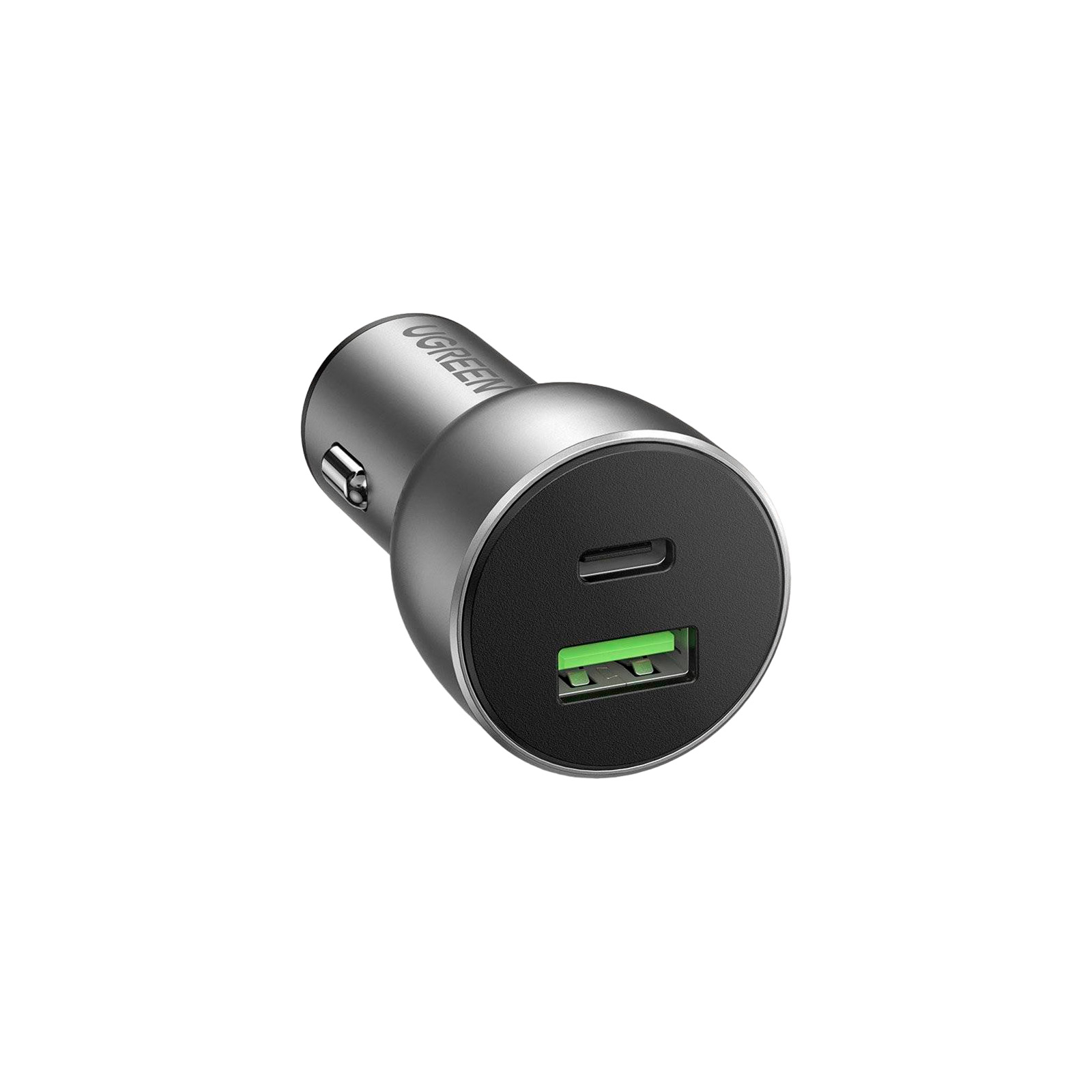 Зарядний пристрій Ugreen QC 3.0+QC 3.0 Dual USB-A 36W Fast Car Charger Space Grey (CD213) (60980) зображення 2