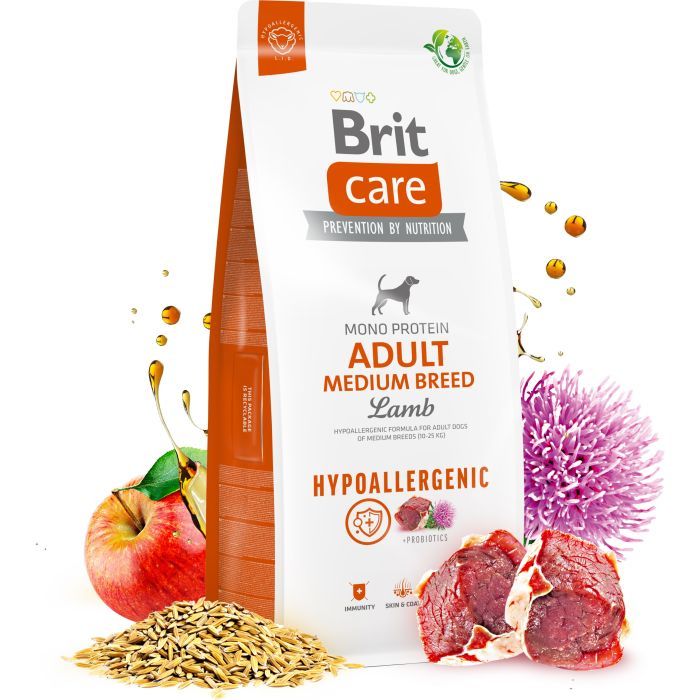 Сухой корм для собак Brit Care Dog Hypoallergenic Adult Medium Breed гипоаллергенный с ягненком 12 кг (8595602559015) изображение 2