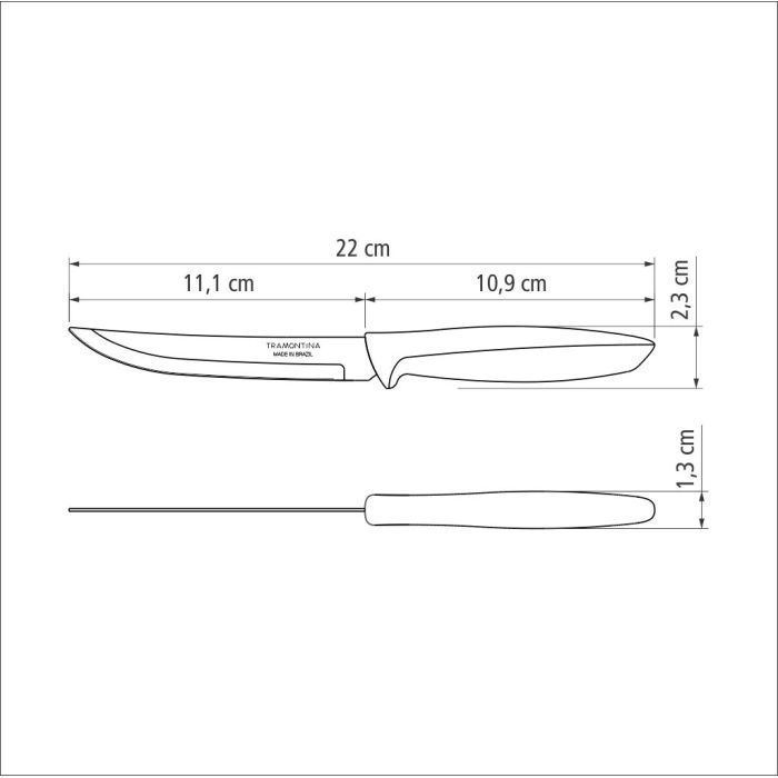 Кухонный нож Tramontina Plenus Light Grey 127 мм (23431/135) изображение 3