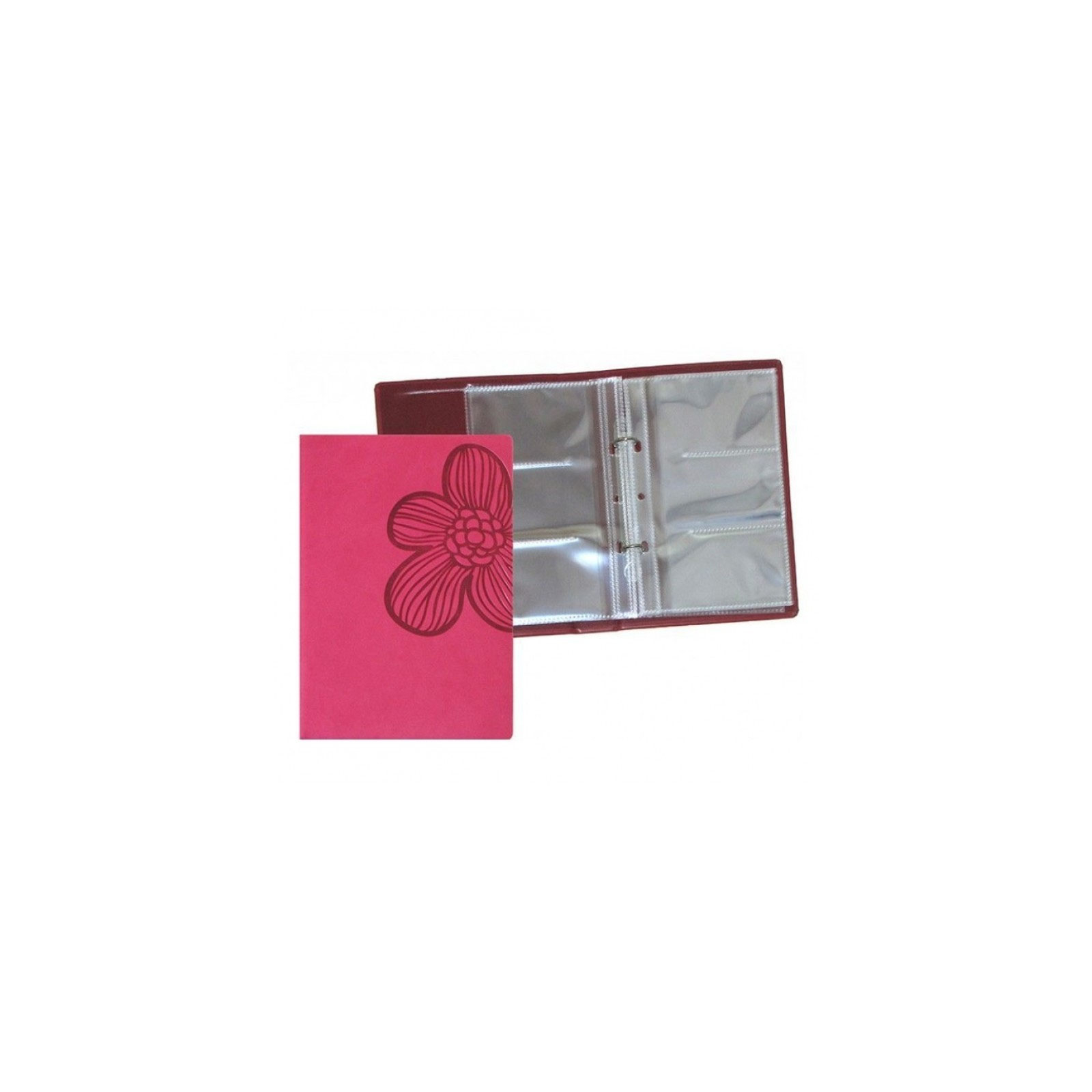Визитница Optima на 90 визиток Vivella Цветок, розовый (O36024-09)