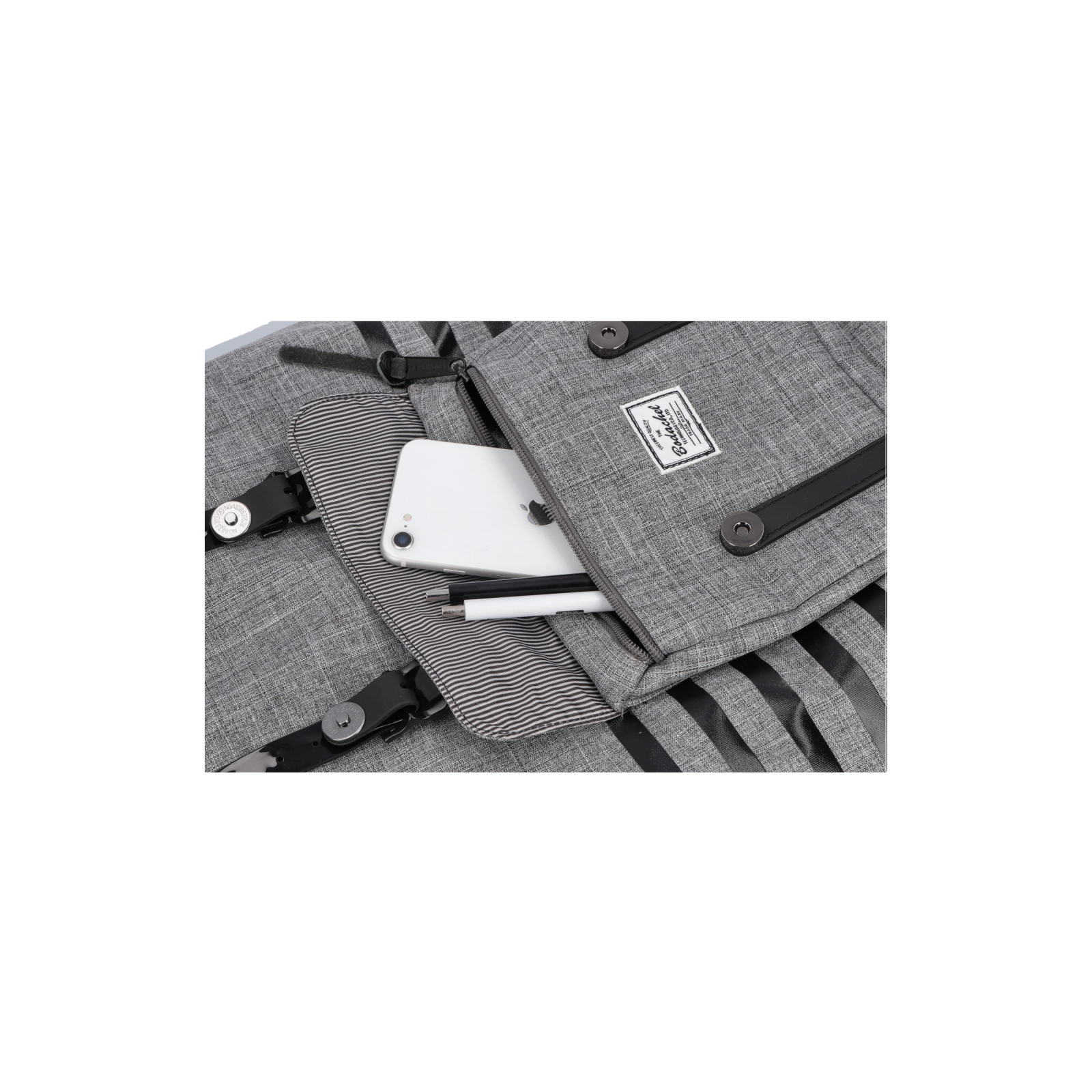 Рюкзак школьный Bodachel 29*17*50 см серый (BS01-262-L) изображение 4