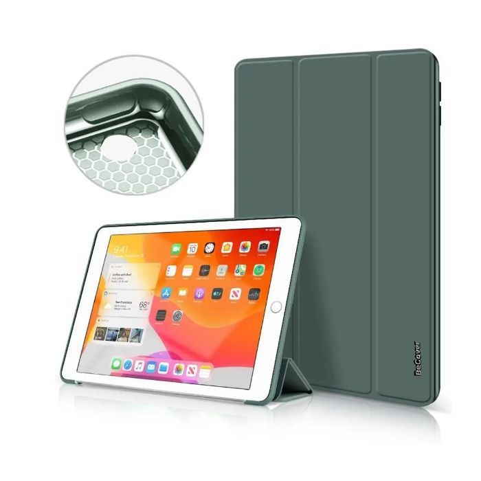 Чохол до планшета BeCover Tri Fold Soft TPU Silicone Apple iPad 10.2 2019/2020/2021 Dark Green (708514) зображення 2