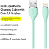 Дата кабель USB 2.0 AM to Lightning 1.2m 2.4A Jelly Liquid Silica Gel Green Baseus (CAGD000006) изображение 2