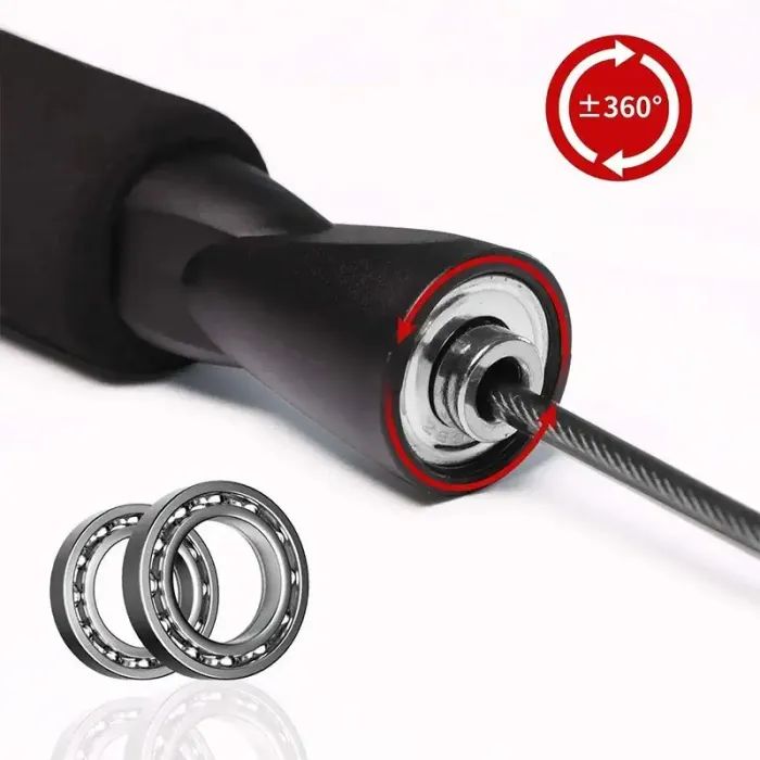 Скакалка PowerPlay 4209 Чорна (PP_4209_Black) зображення 4