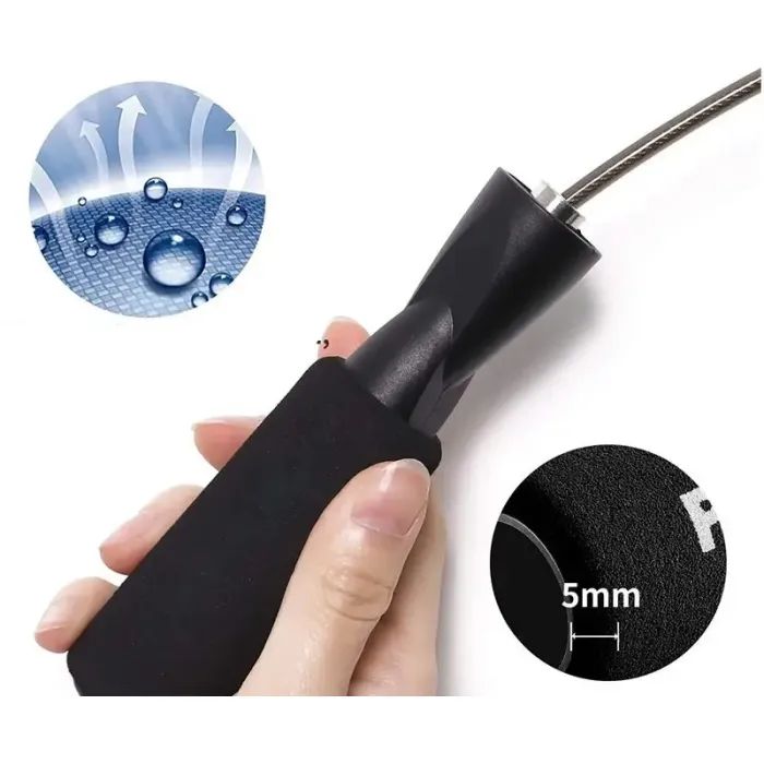 Скакалка PowerPlay 4209 Чорна (PP_4209_Black) зображення 5