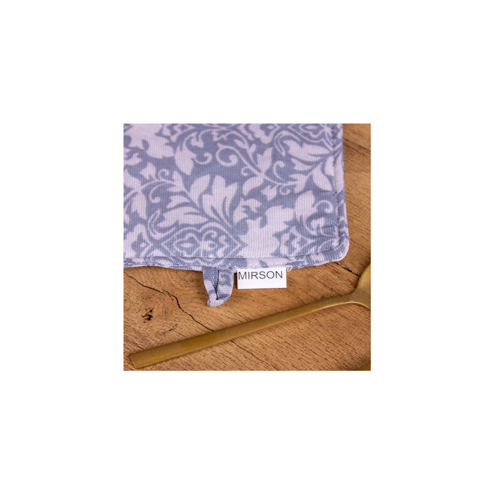 Кухонная прихватка MirSon рогожа/полупанама №217 - Blue patterns (2200006754459) изображение 3