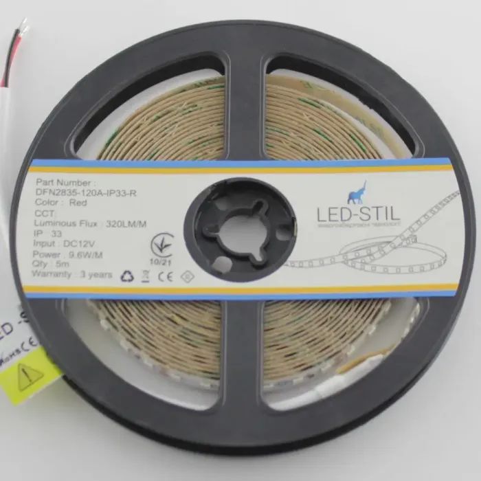 Светодиодная лента LED-STIL 9,6 Вт/м 2835 120 діодів IP33 12 В (DFN2835-120A-IP33-R) изображение 3