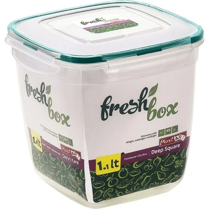 Харчовий контейнер Irak Plastik Fresh квадратний 1,1 л прозорий (5235) зображення 2