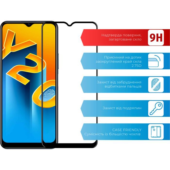 Стекло защитное ACCLAB Full Glue VIVO Y20/Y20i (1283126509001) изображение 2