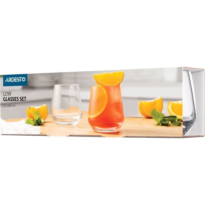 Набір склянок Ardesto Gloria Shine 480 мл 3 шт (AR2648GS) зображення 3
