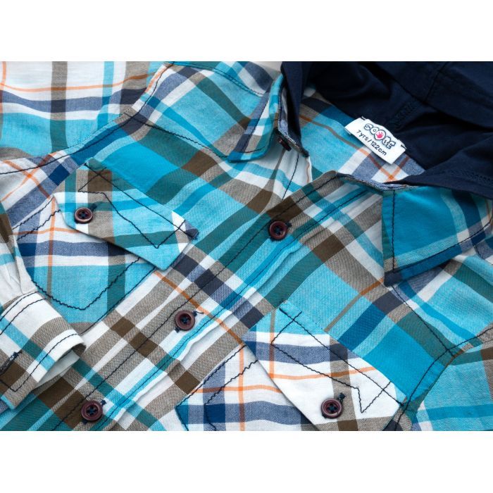 Рубашка детская Soobe в клетку (14YEGGMK102-122B-blue) изображение 3