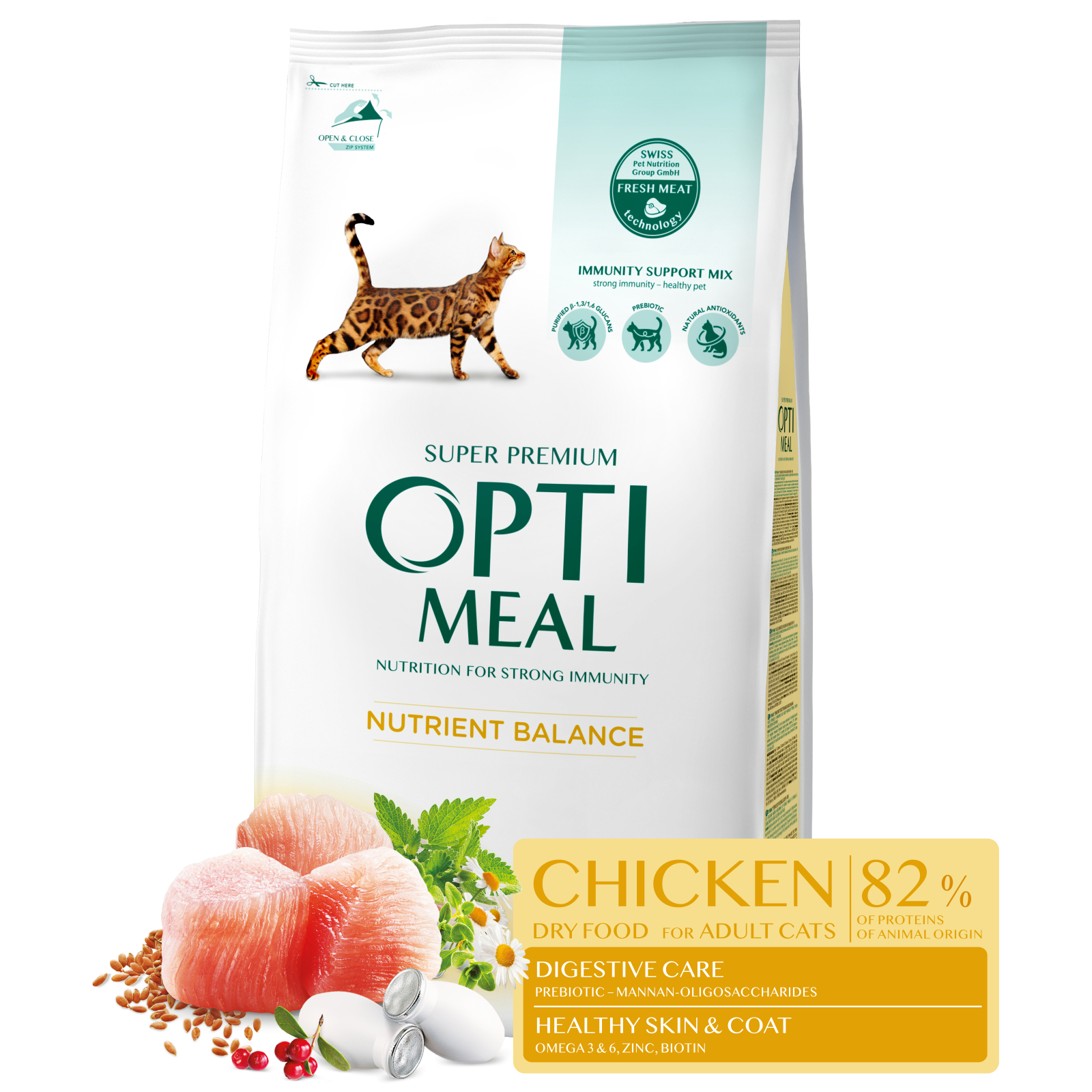 Сухой корм для кошек Optimeal курица 1.5 кг (4820215369671) изображение 3