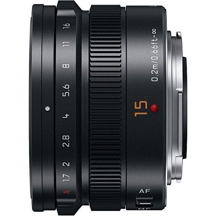 Объектив Panasonic Micro 4/3 Lens 15mm f/1.7 ASPH Black (H-X015E9-K) изображение 2