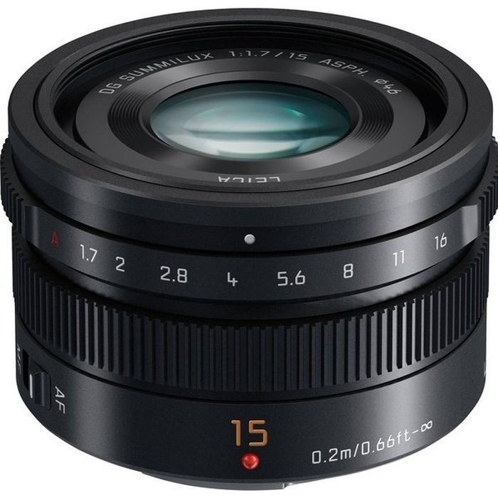 Объектив Panasonic Micro 4/3 Lens 15mm f/1.7 ASPH Black (H-X015E9-K) изображение 4