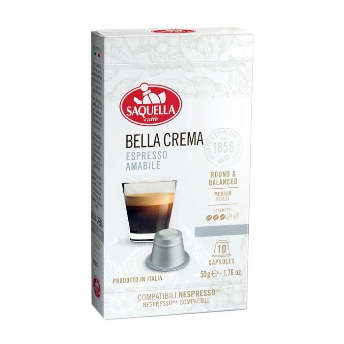 Кофе SAQUELLA Espresso Bella Crema в капсулах 10 шт (8002650007745)