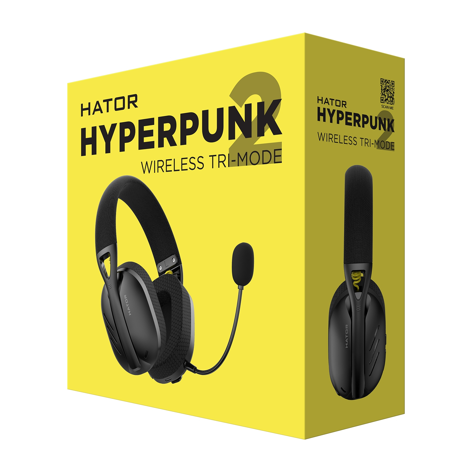 Навушники Hator Hyperpunk 2 Wireless Tri-mode Black/Yellow (HTA-857) зображення 6