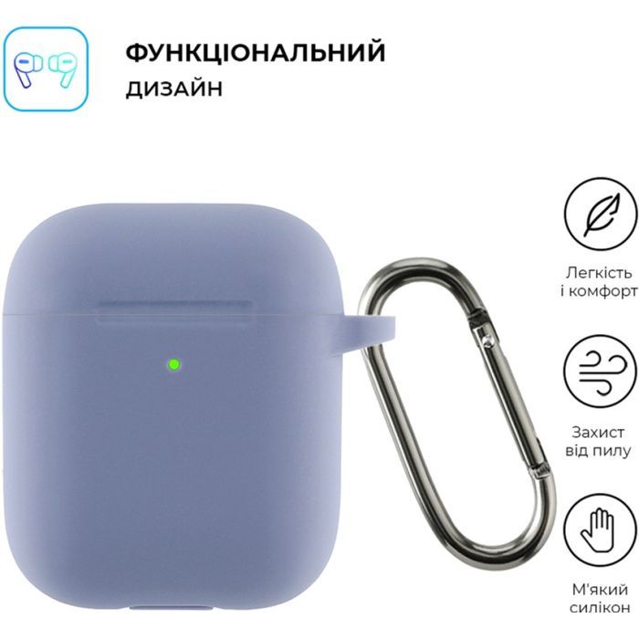 Чохол для навушників Armorstandart Ultrathin Silicone Case With Hook для Apple AirPods 2 Noctilucent (ARM59687) зображення 2