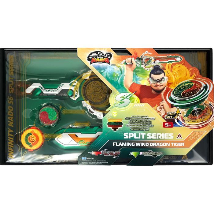 Волчок Auldey Infinity Nado VI серия Split Series Flaming Wind Dragon Tiger Пылающий Ветер Дракон Тигр (EU654145)
