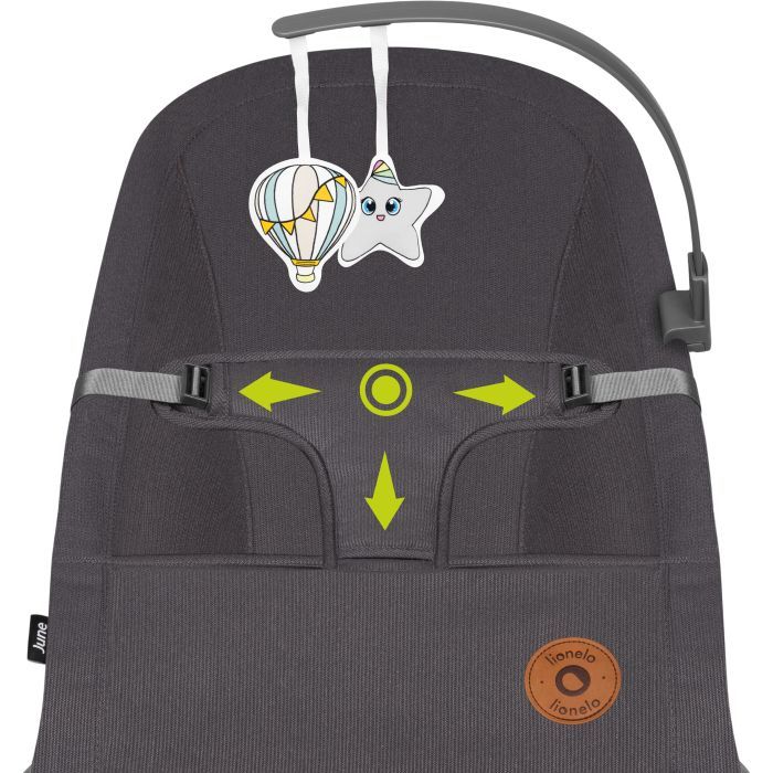 Кресло-качалка Lionelo шезлонг June air grey graphite (LO-JUNE AIR GREY GRAPHITE) изображение 12