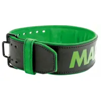 Атлетичний пояс MadMax MFB-302 Quick Release Belt шкіряний Black/Green L (MFB-302_L)