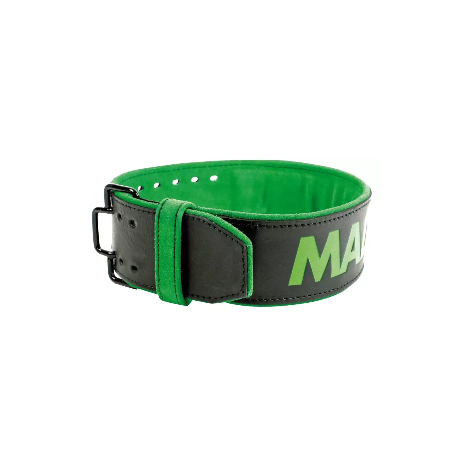 Атлетический пояс MadMax MFB-302 Quick Release Belt шкіряний Black/Green L (MFB-302_L)