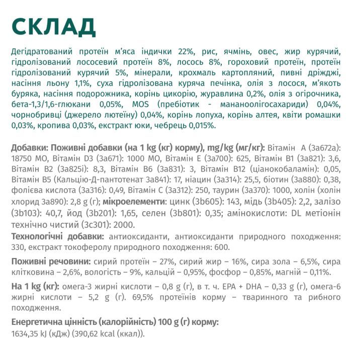 Сухий корм для собак Optimeal мініатюрних порід з високим вмістом лосося 4 кг (4820215369992) зображення 6