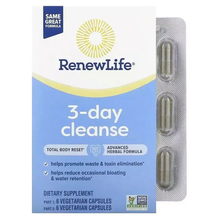 Трави Renew Life Очищення, 3-денна програма, 3-Day Cleanse, Renew Life, 12 вегетар (REN-15978)