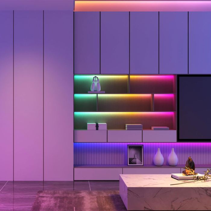 Світлодіодна стрічка Govee RGBIC Basic Wi-Fi + Bluetooth LED Strip Light With Protective Coating 5м Білий (H619A3D1) зображення 4