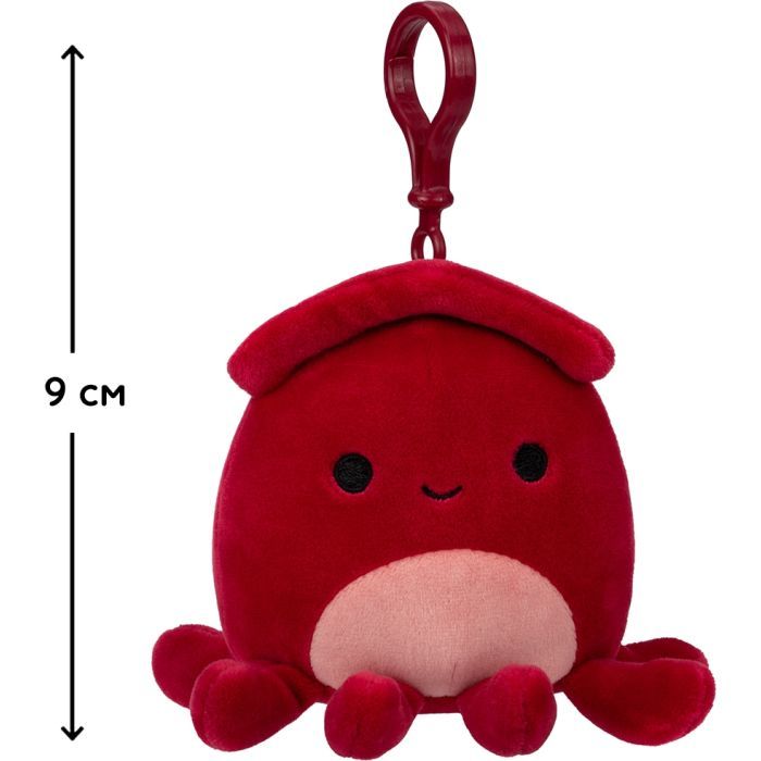 Мягкая игрушка Squishmallows на клипсе – Кальмар Альтман 9 см (SQCP00146) изображение 2