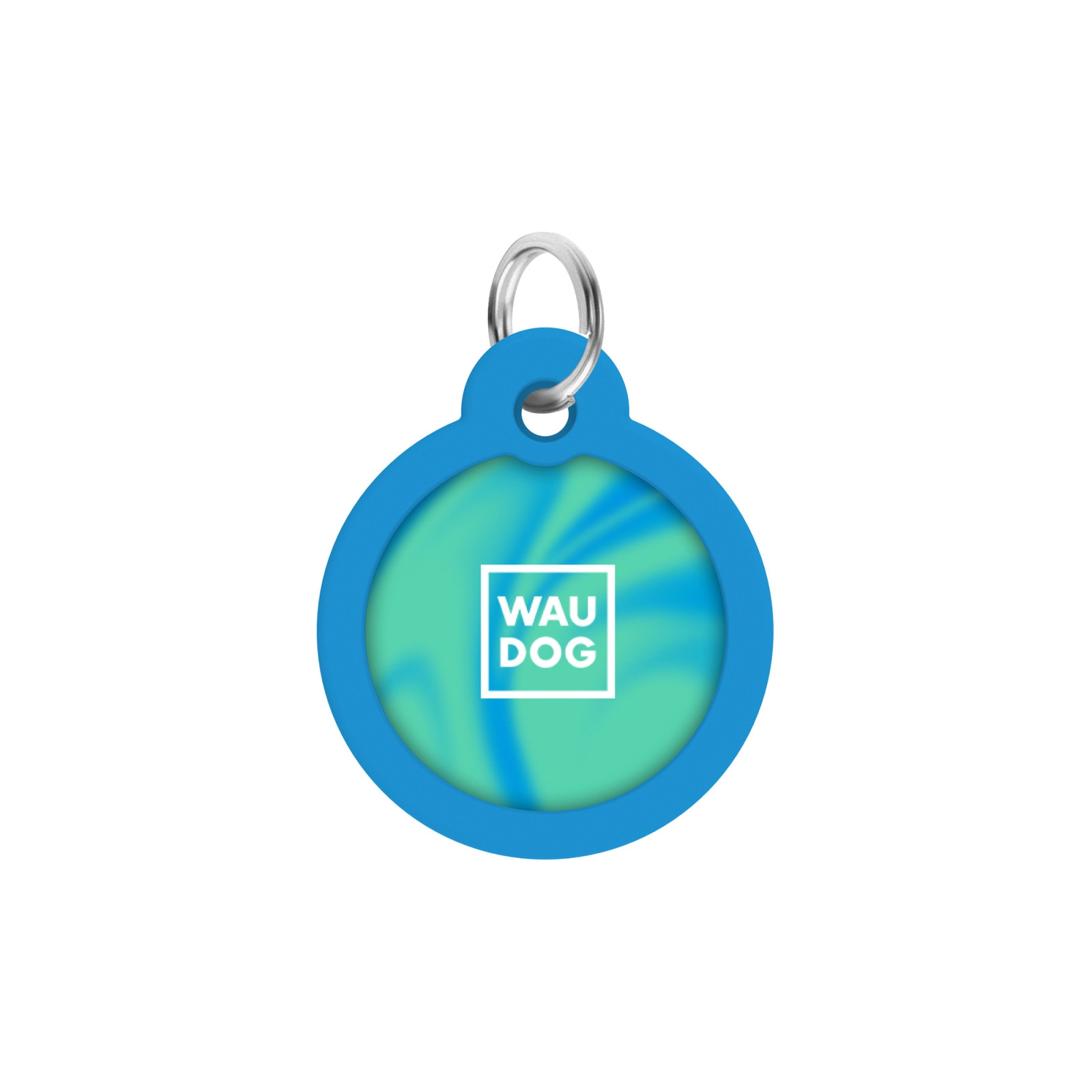 Адресник для животных WAUDOG Smart ID с QR паспортом "Градиент голубой", круг 25 мм (225-4036) изображение 2