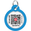 Адресник для животных WAUDOG Smart ID с QR паспортом "Градиент голубой", круг 25 мм (225-4036) изображение 3