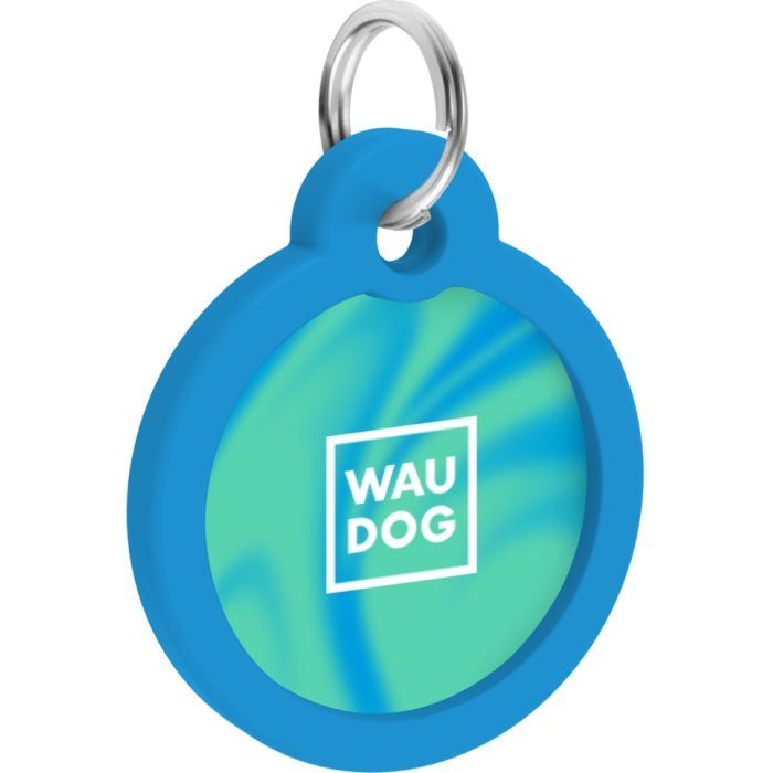 Адресник для животных WAUDOG Smart ID с QR паспортом "Градиент голубой", круг 25 мм (225-4036) изображение 4