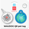 Адресник для тварин WAUDOG Smart ID з QR паспортом "Градієнт блакитний", коло 25 мм (225-4036) зображення 5