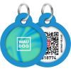 Адресник для животных WAUDOG Smart ID с QR паспортом "Градиент голубой", круг 25 мм (225-4036)