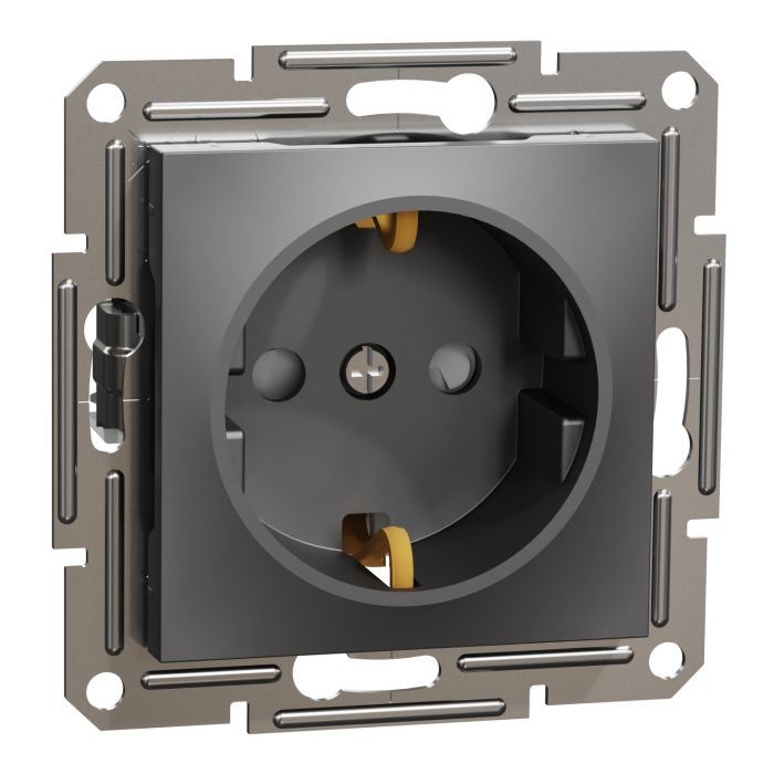 Розетка Schneider Electric ASFORA со штор. антрацит (EPH2900271) изображение 2