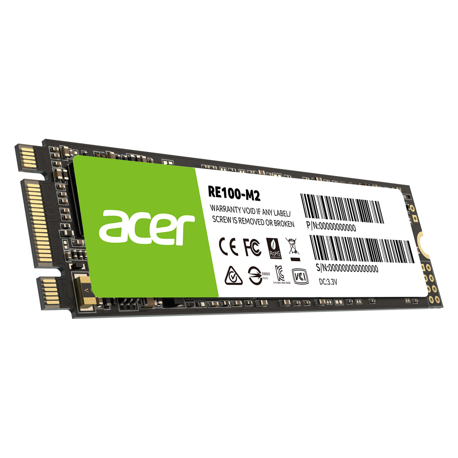 Накопитель SSD M.2 2280 256GB RE100 Acer (BL.9BWWA.113) изображение 2