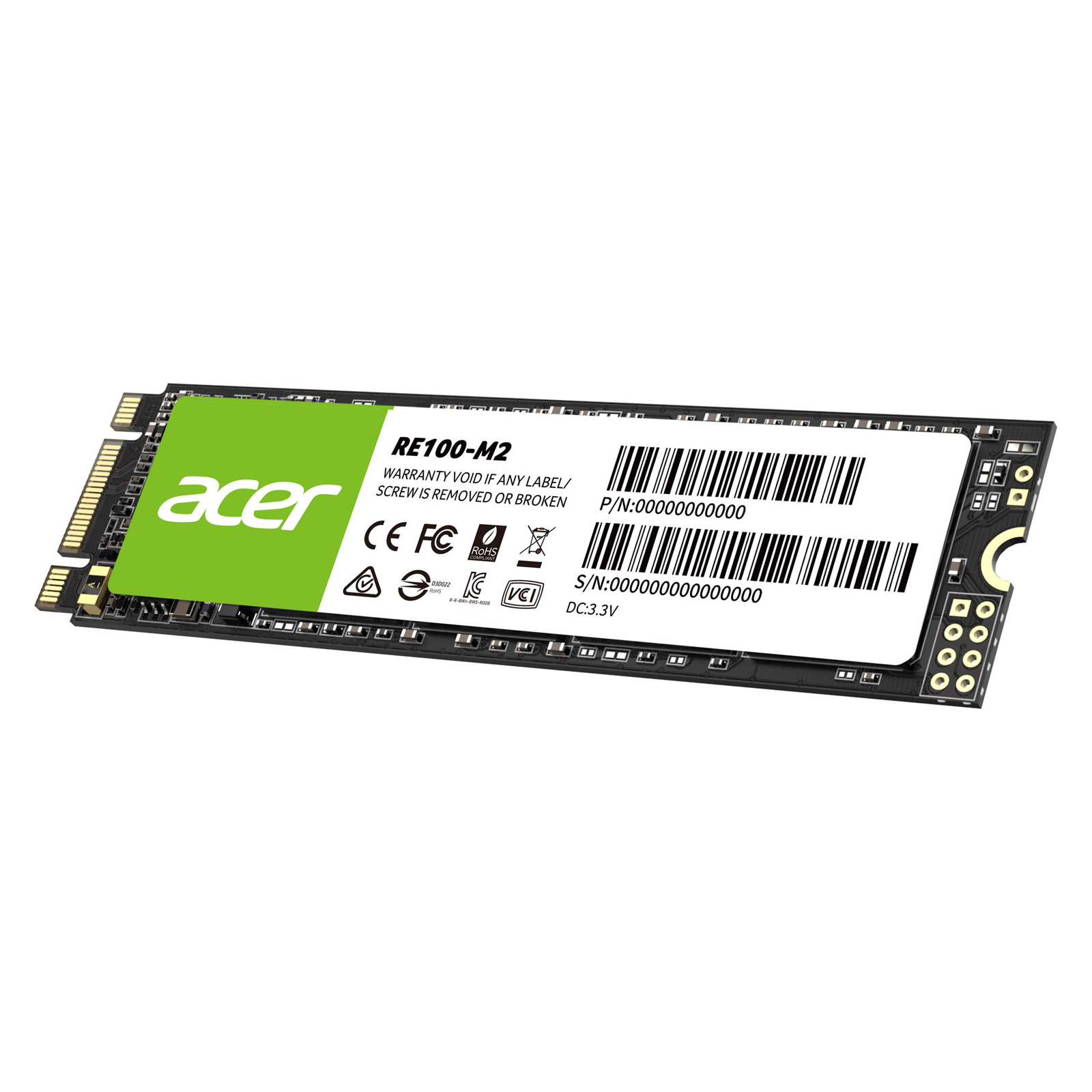 Накопитель SSD M.2 2280 256GB RE100 Acer (BL.9BWWA.113) изображение 3