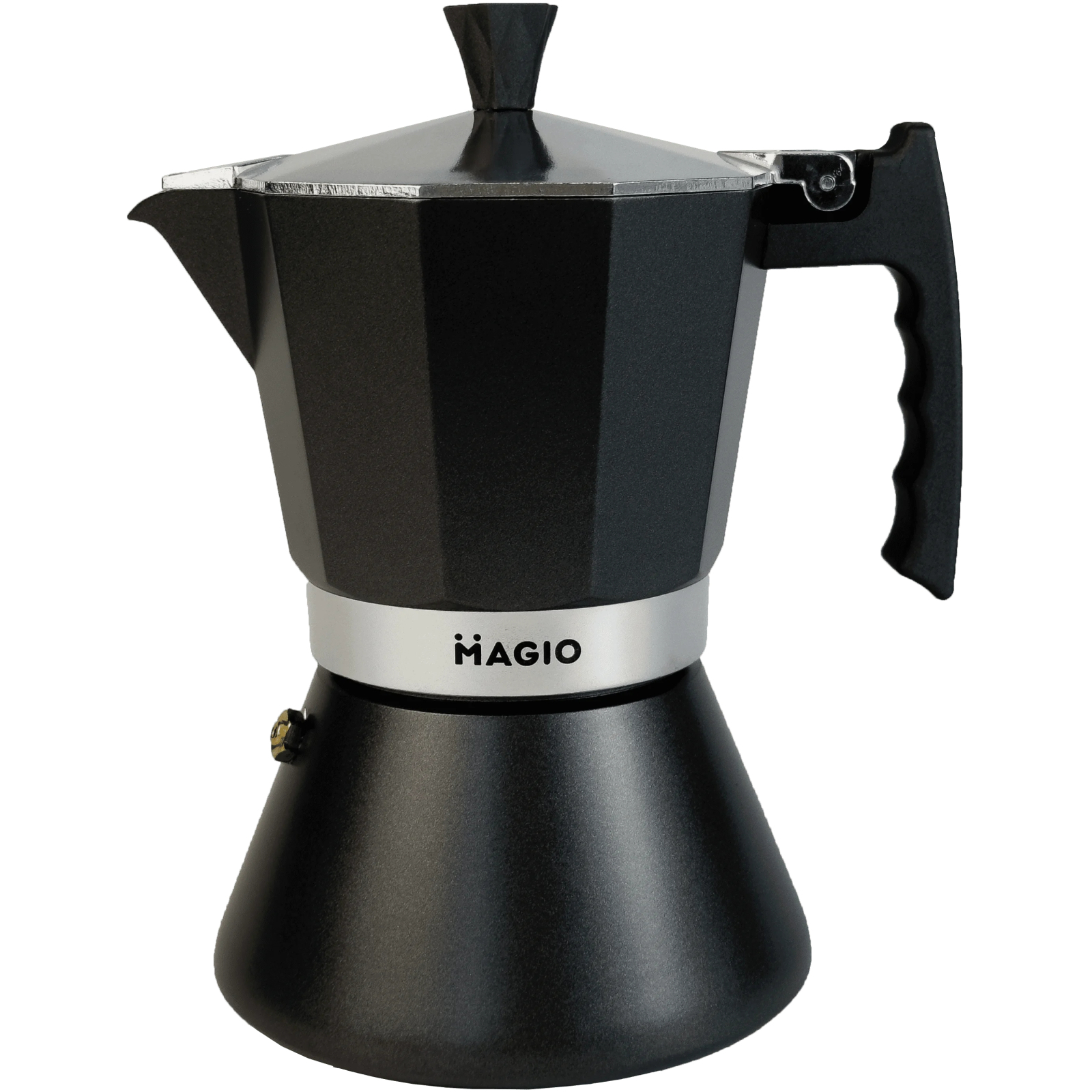 Гейзерная кофеварка Magio Чорна 6 порцій 300 мл (MG-1005)