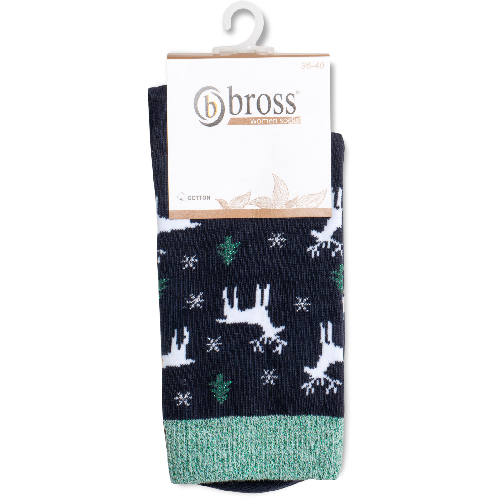 Шкарпетки дитячі Bross новорічні (6390-13-green) зображення 2