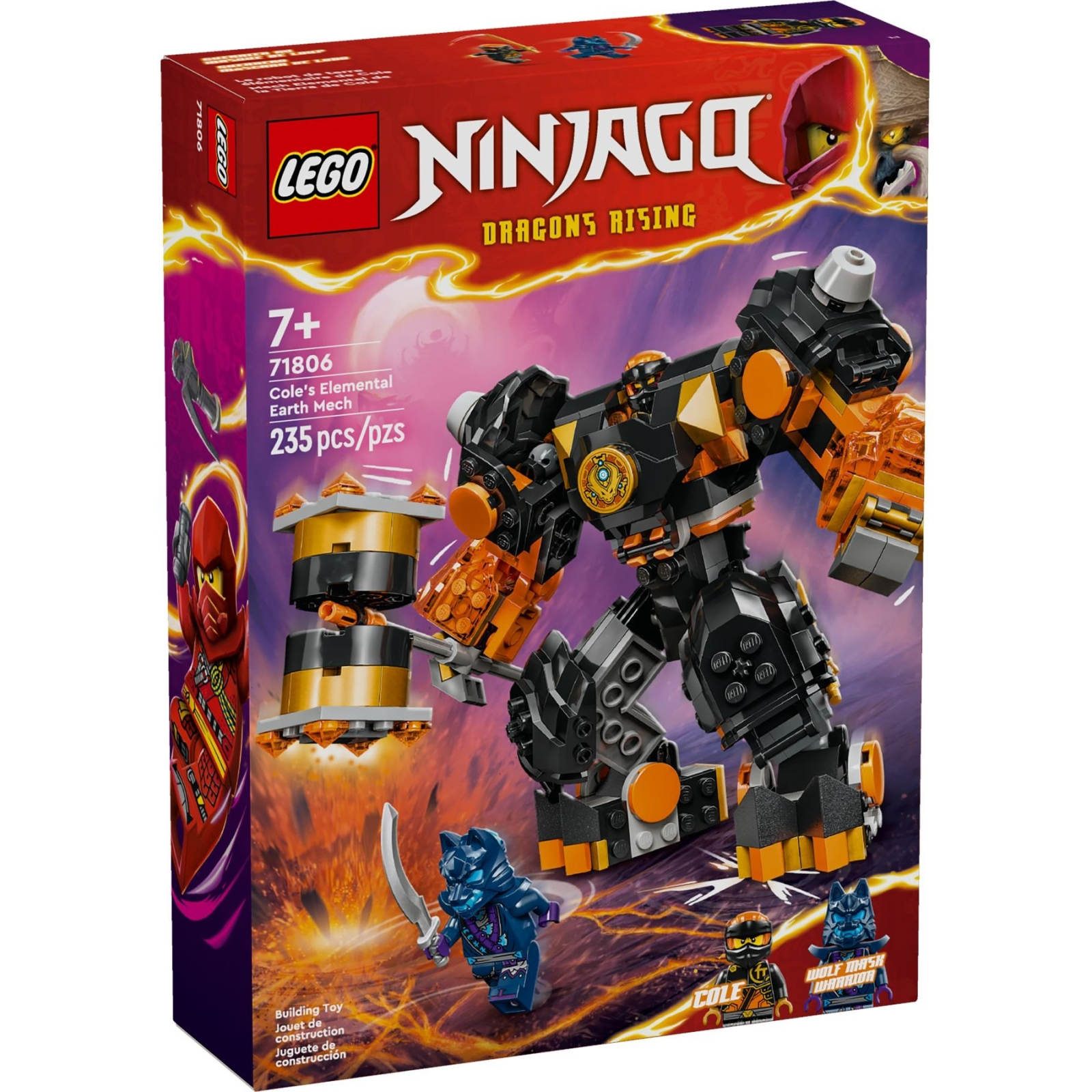 Конструктор LEGO NINJAGO Робот вогняної стихії Кая 322 деталей (71806)